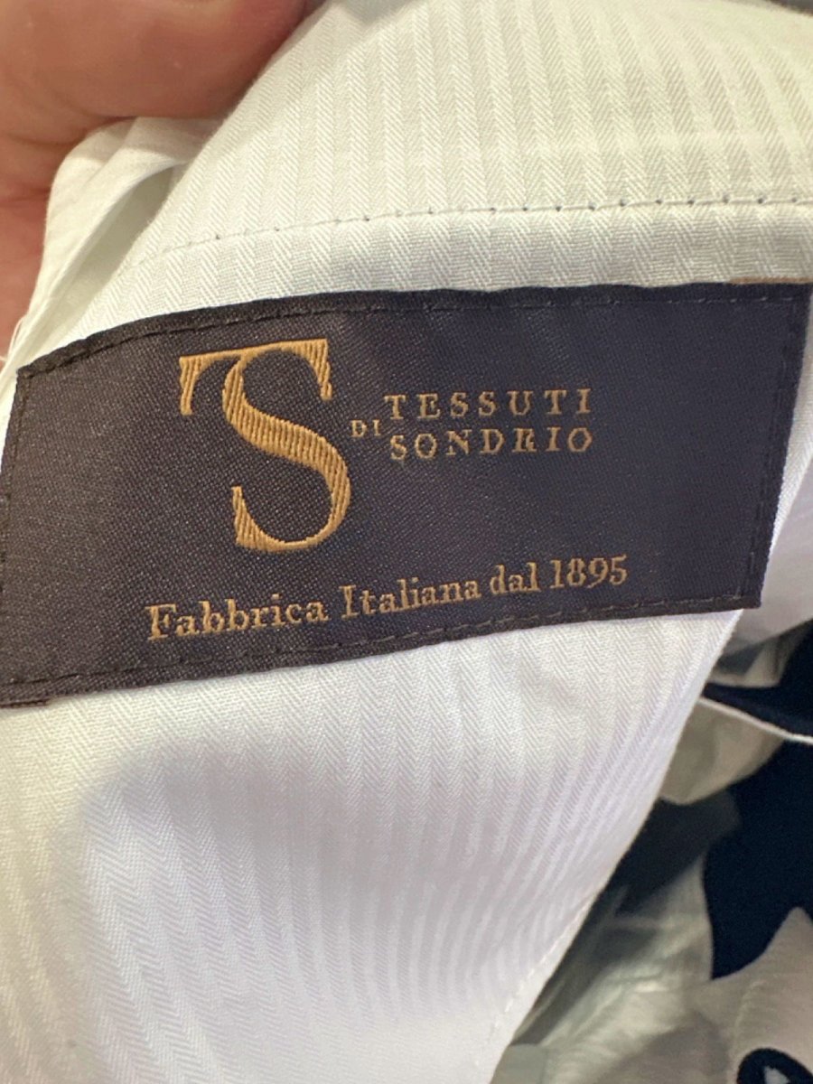 Suitsupply Navy Cotton Stretch Trousers UK W34 - Reliked