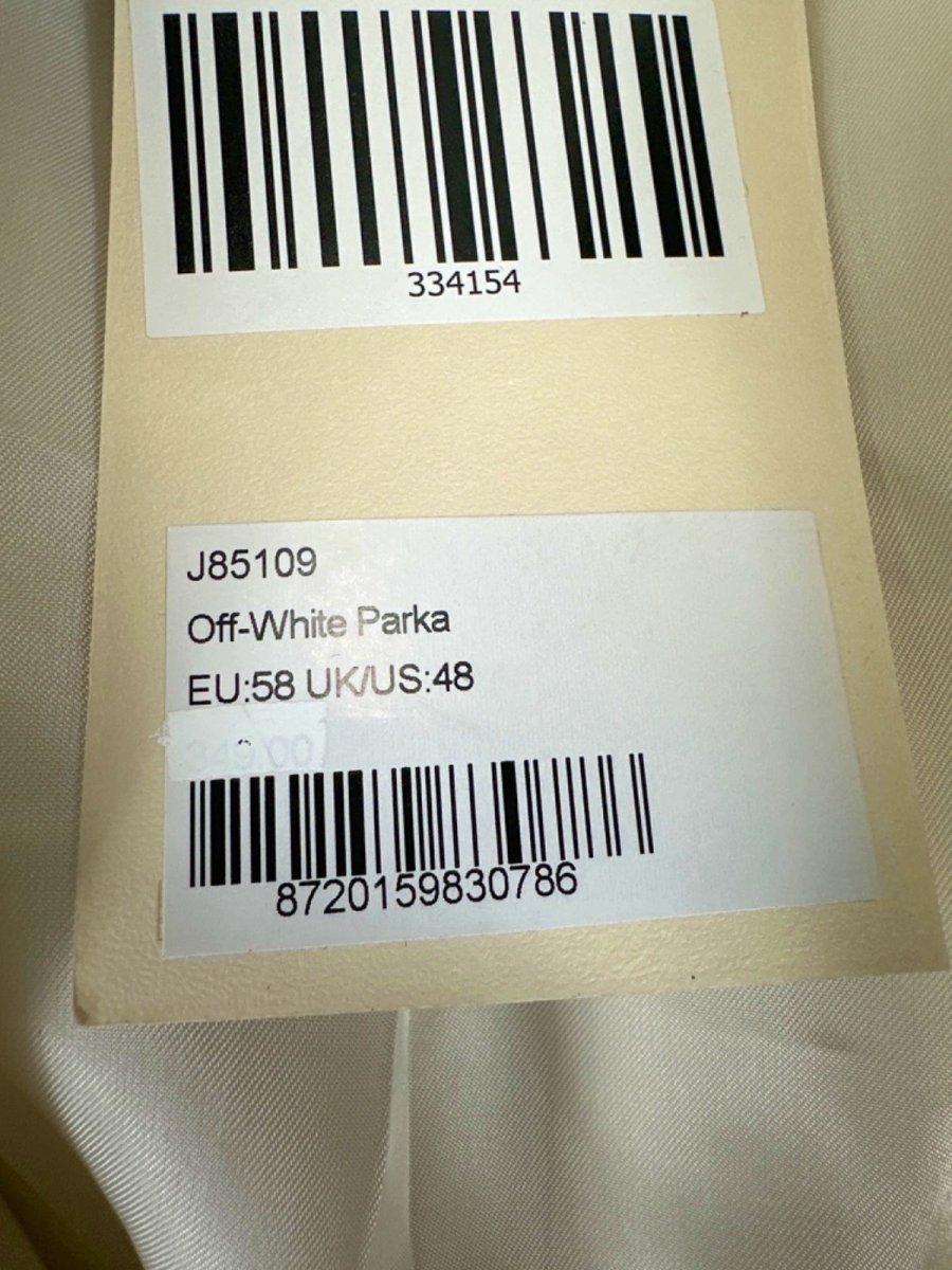 Suitsupply Off - White Piemonte Parka UK XXXL - Reliked