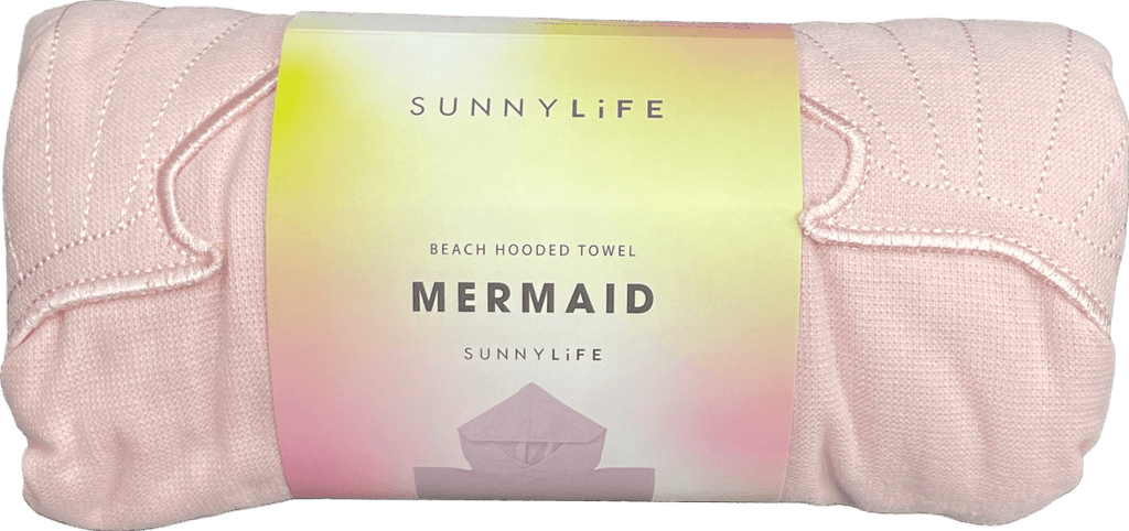 SUNNYLIFE Pale Pink Mermaid Kids Beach Hooded Towel - New & Sealed - Reliked