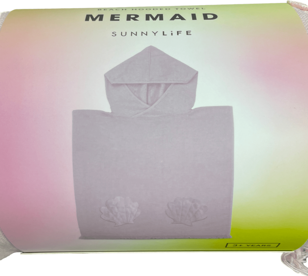 SUNNYLIFE Pale Pink Mermaid Kids Beach Hooded Towel - New & Sealed - Reliked