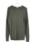 Sunspel Green Extra‑fine Merino Crew Neck Jumper UK M - Reliked