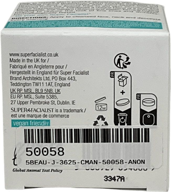 Super Facialist Vegan Collagen Super Smooth Day Cream 50ml - Reliked