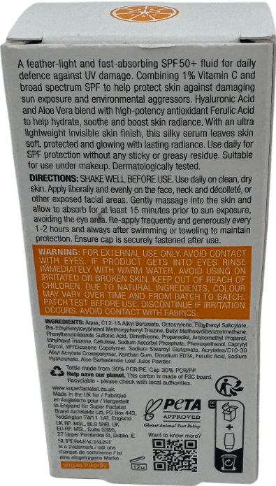 Super Facialist Vitamin C+ Brighten & Defend Serum Spf50+ 50ml - Reliked