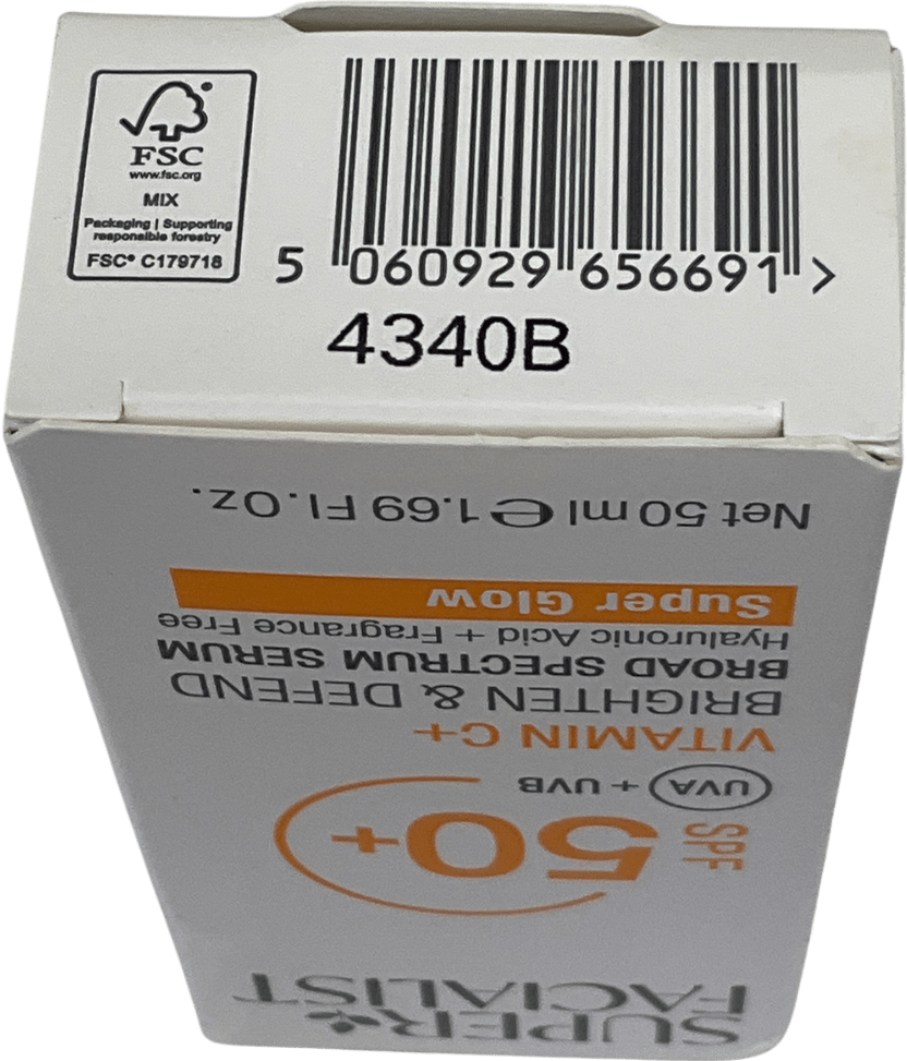 Super Facialist Vitamin C+ Brighten & Defend Serum Spf50+ 50ml - Reliked