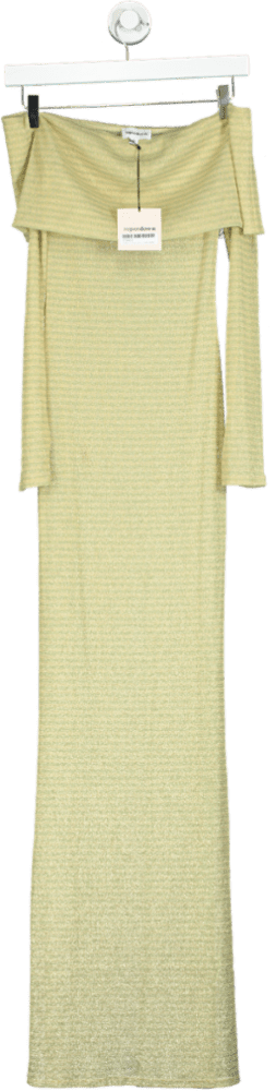 Superdown Gold Off - Shoulder Maxi Dress UK XS - Reliked