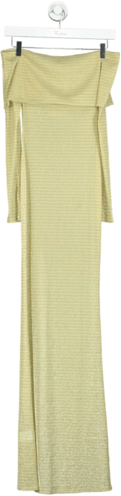 Superdown Gold Off - Shoulder Maxi Dress UK XS - Reliked