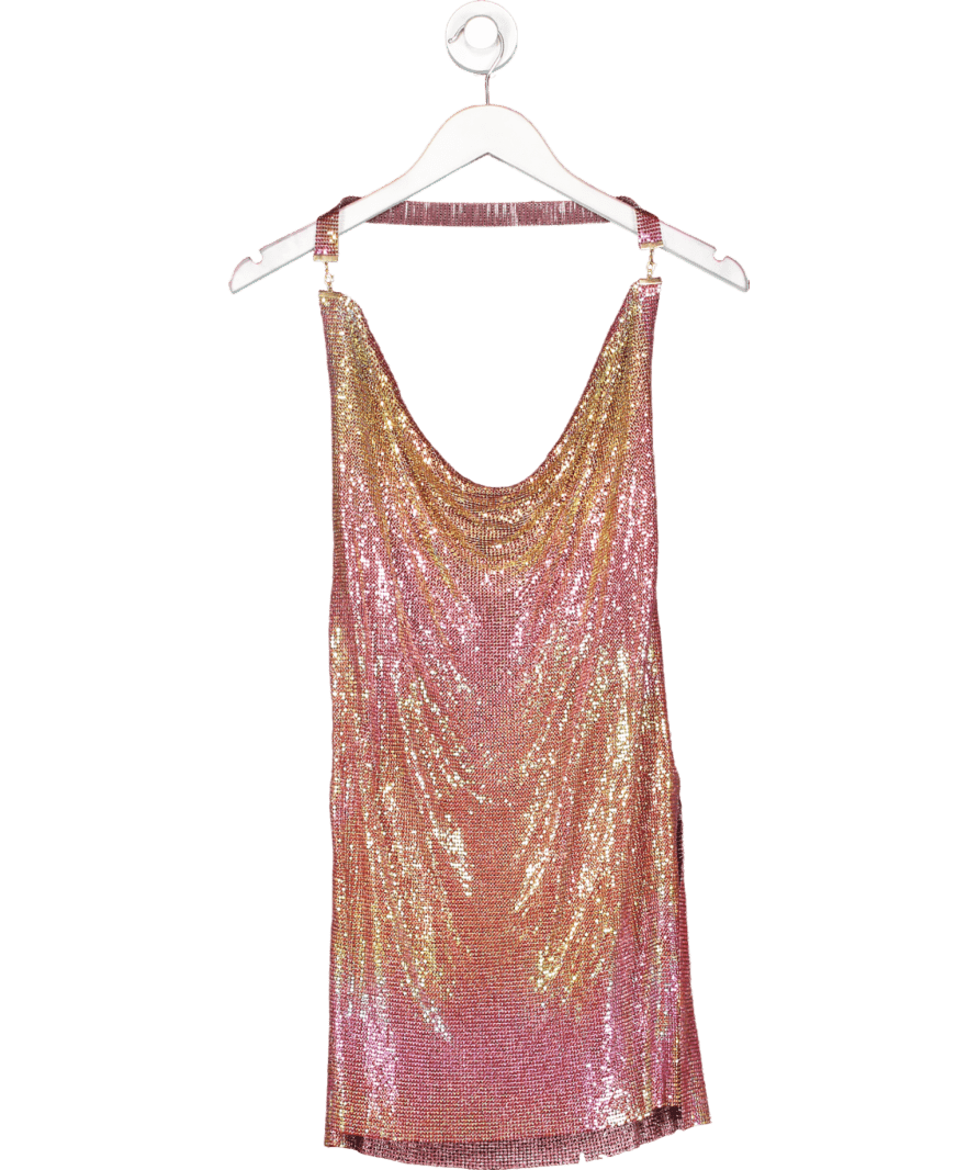 Superdown Pink Paula Drape Mini Dress UK S - Reliked