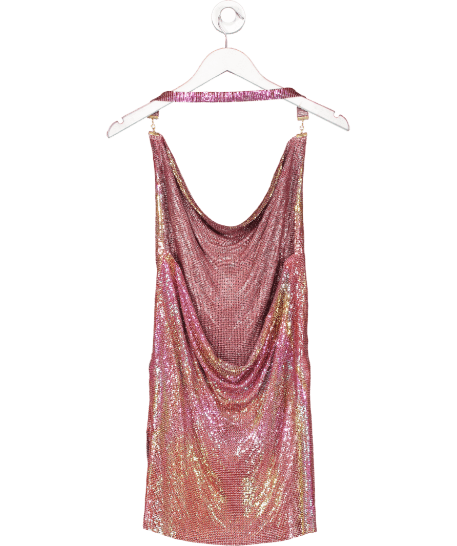 Superdown Pink Paula Drape Mini Dress UK S - Reliked