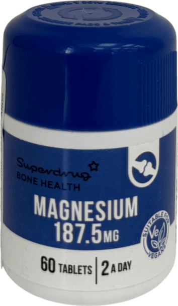 Superdrug Magnesium Tablets 187.5mg 60 tablets - Reliked