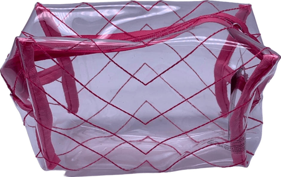 Superdrug Pink Transparent Makeup Bag - Reliked