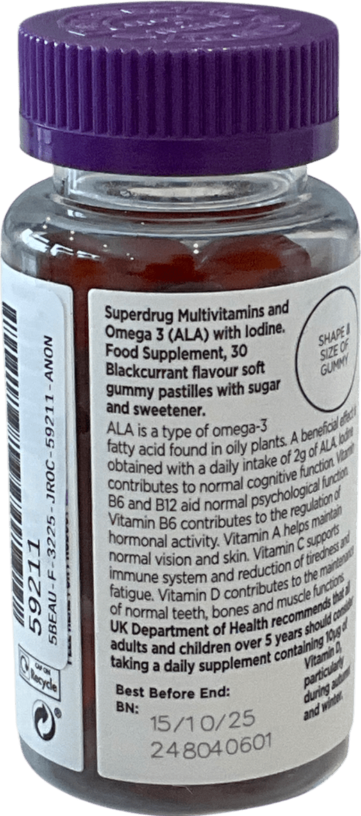 Superdrug Teen Multivitamin - 30 Gummies 30gummies - Reliked
