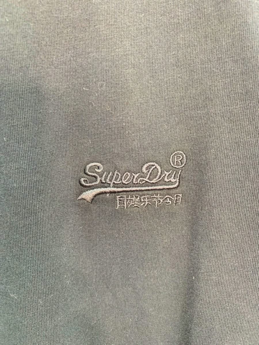 Superdry Black Vintage Logo Embroidered Tee SZ L - Reliked