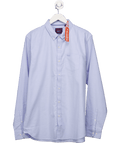 Superdry Blue Classic Oxford Long Sleeve Shirt UK XXL - Reliked