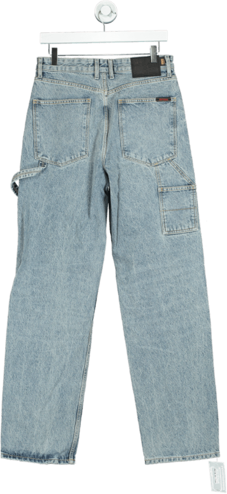 Superdry Light Blue High - Waisted Distressed Jeans W28 - Reliked