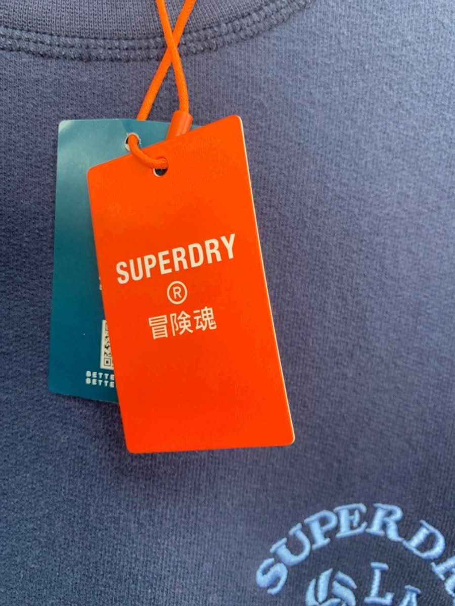 Superdry Navy Beach Club Athletics Sweatshirt UK XS - Reliked