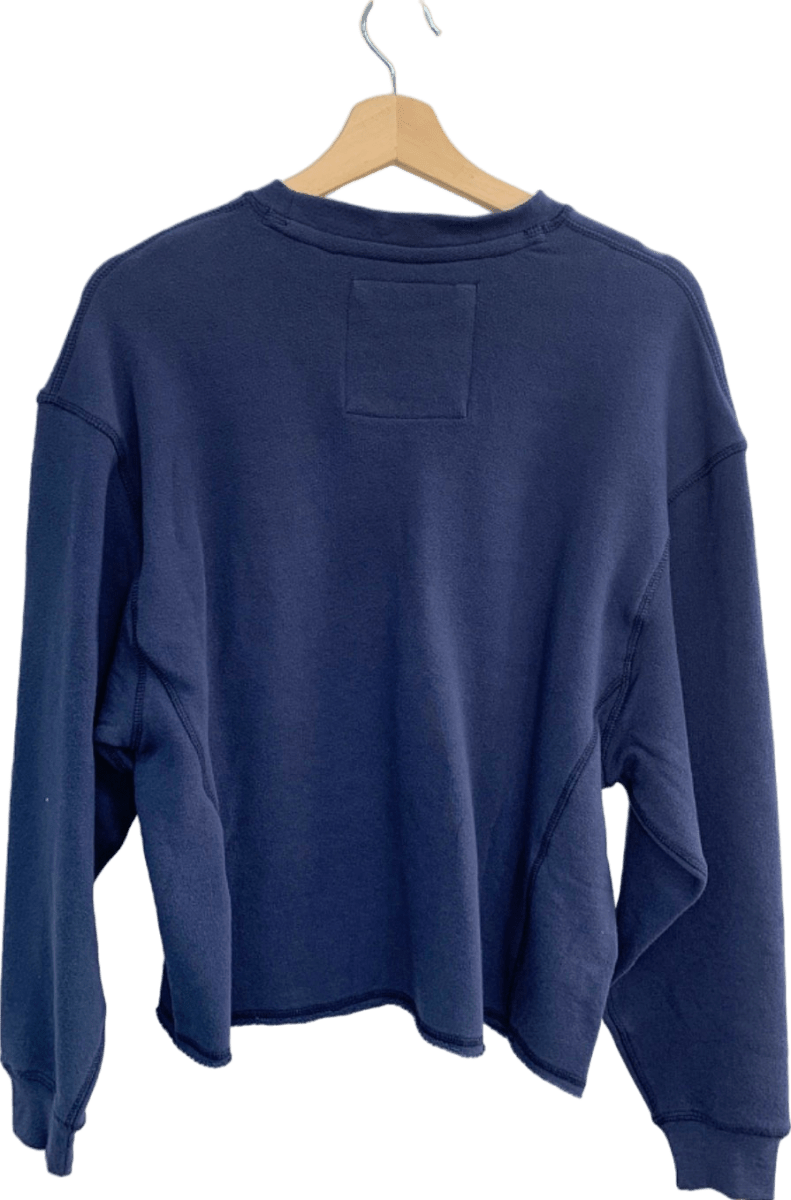 Superdry Navy Blue LA Beach Club Athletics Sweatshirt UK S - Reliked
