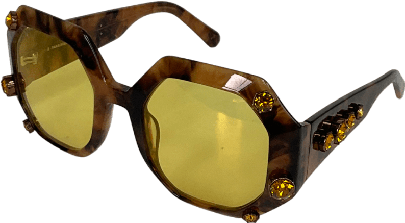 Swarovski Brown Dark Havana | Sunglasses - Reliked