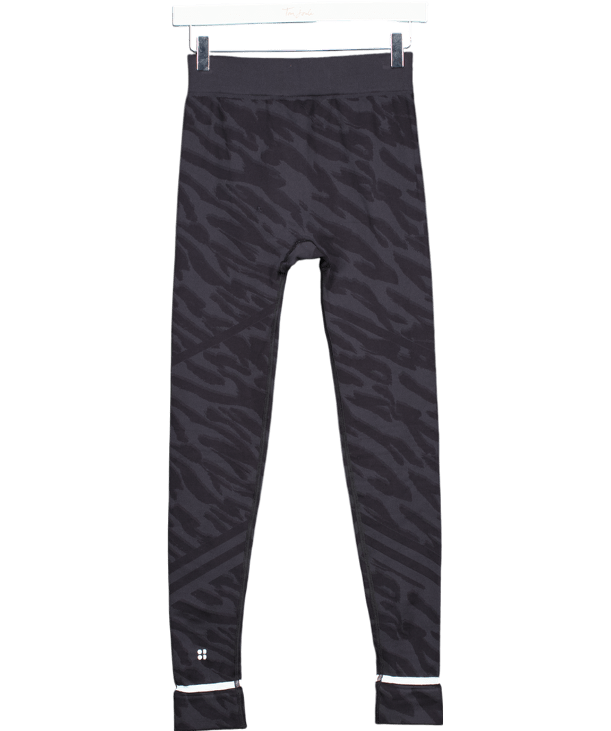 Sweaty Betty Black Animal Print Seamless Leggings UK S - Reliked