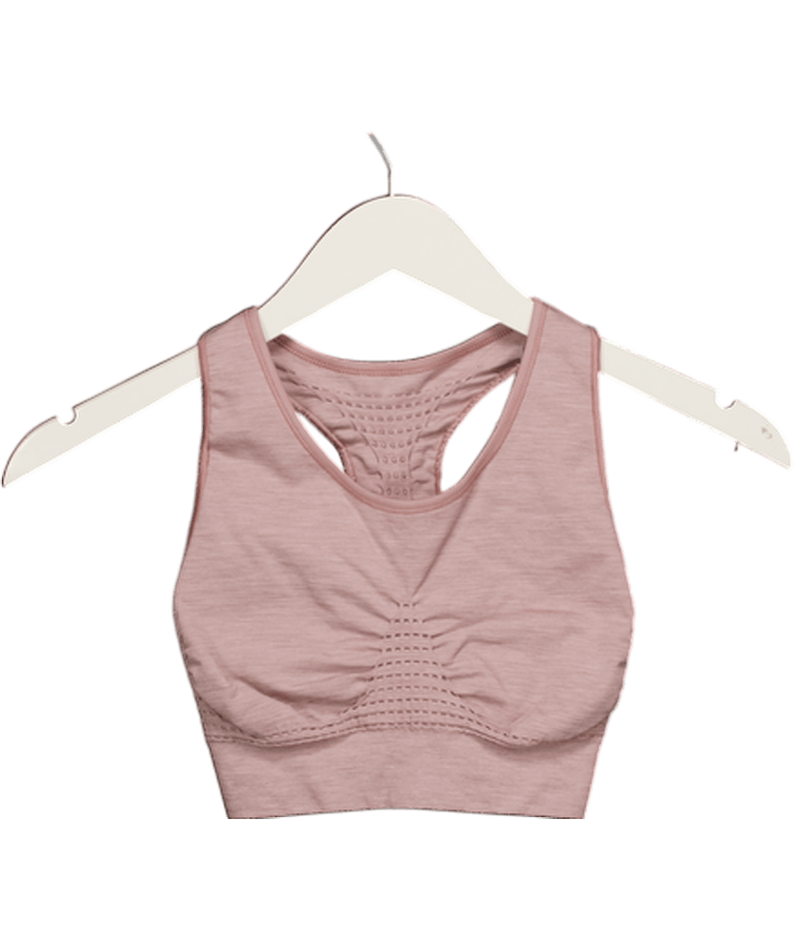 Sweaty Betty Dusty Pink Stamina Seamless Stretch - woven Sports Bra UK S - Reliked