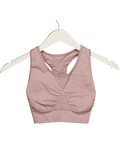 Sweaty Betty Dusty Pink Stamina Seamless Stretch - woven Sports Bra UK S - Reliked