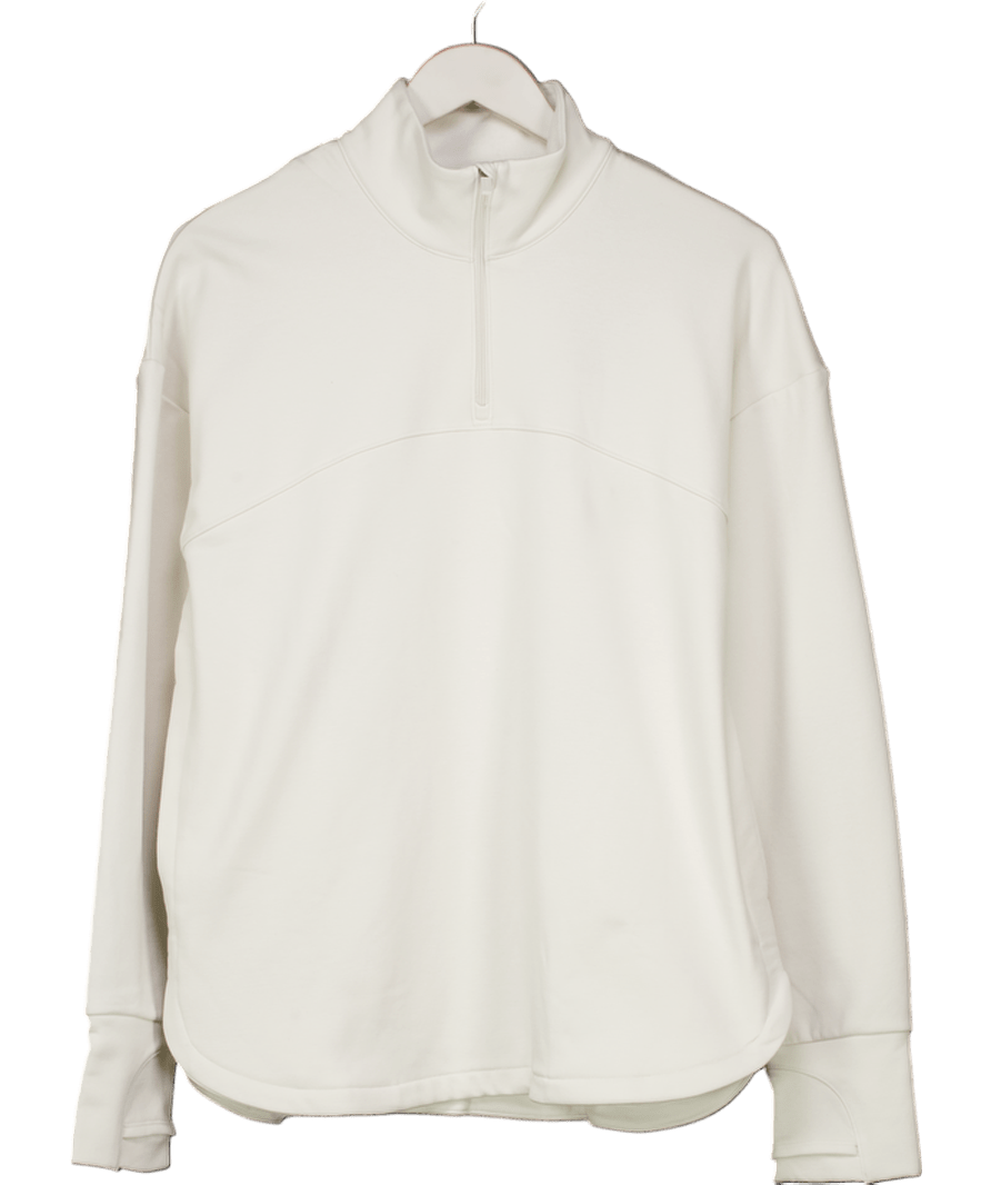 Sweaty Betty Lily White Ultimate Studio Yoga Midlayer UK S - Reliked