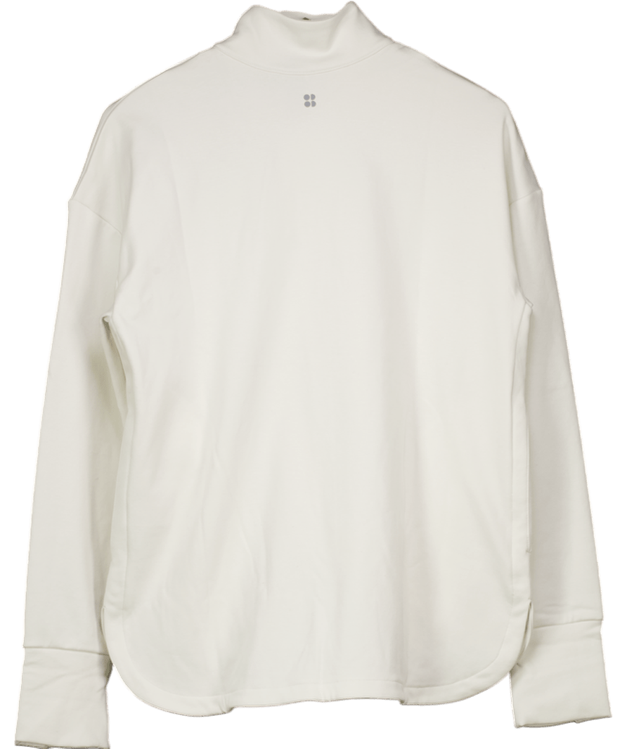 Sweaty Betty Lily White Ultimate Studio Yoga Midlayer UK S - Reliked