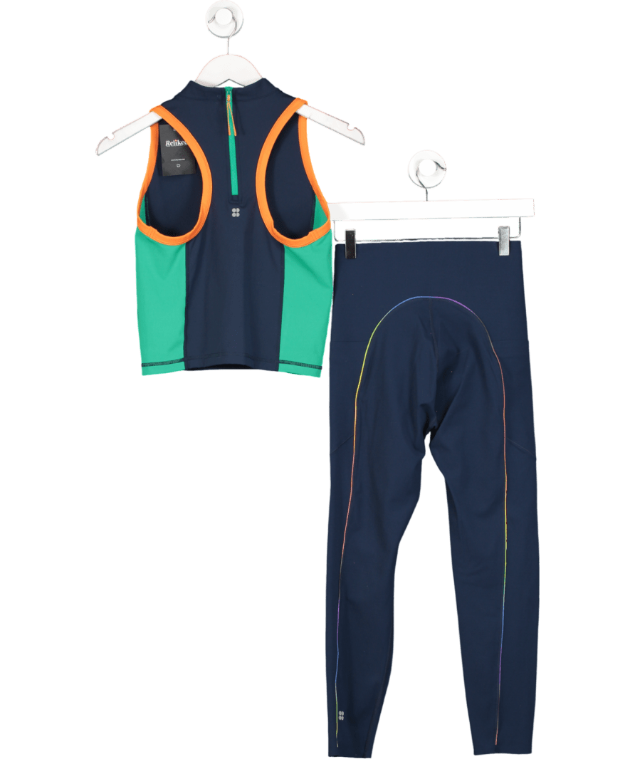 Sweaty Betty Multicoloured 2 - piece Power Top And 7/8 Leggings Set UK S - Reliked