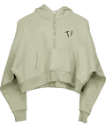 T/ALA Active Applique Hoodie In Green UK S - Reliked
