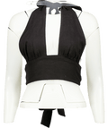 t/ala Black Halter Neck Top UK XS - Reliked