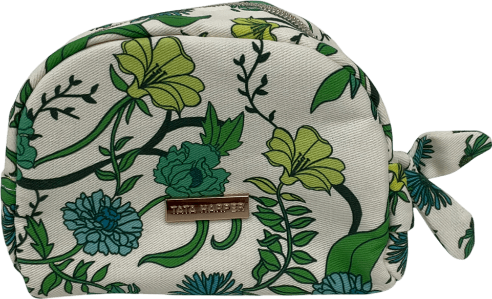 Tata Harper Green Floral Makeup Bag One Size - Reliked