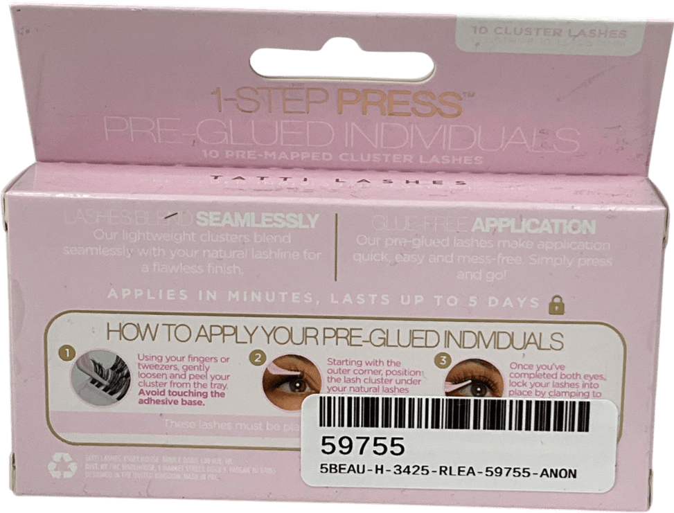 Tatti Lashes Wispy Volume 1 Step Press Pre - glued Individuals The Everyday Map One size - Reliked