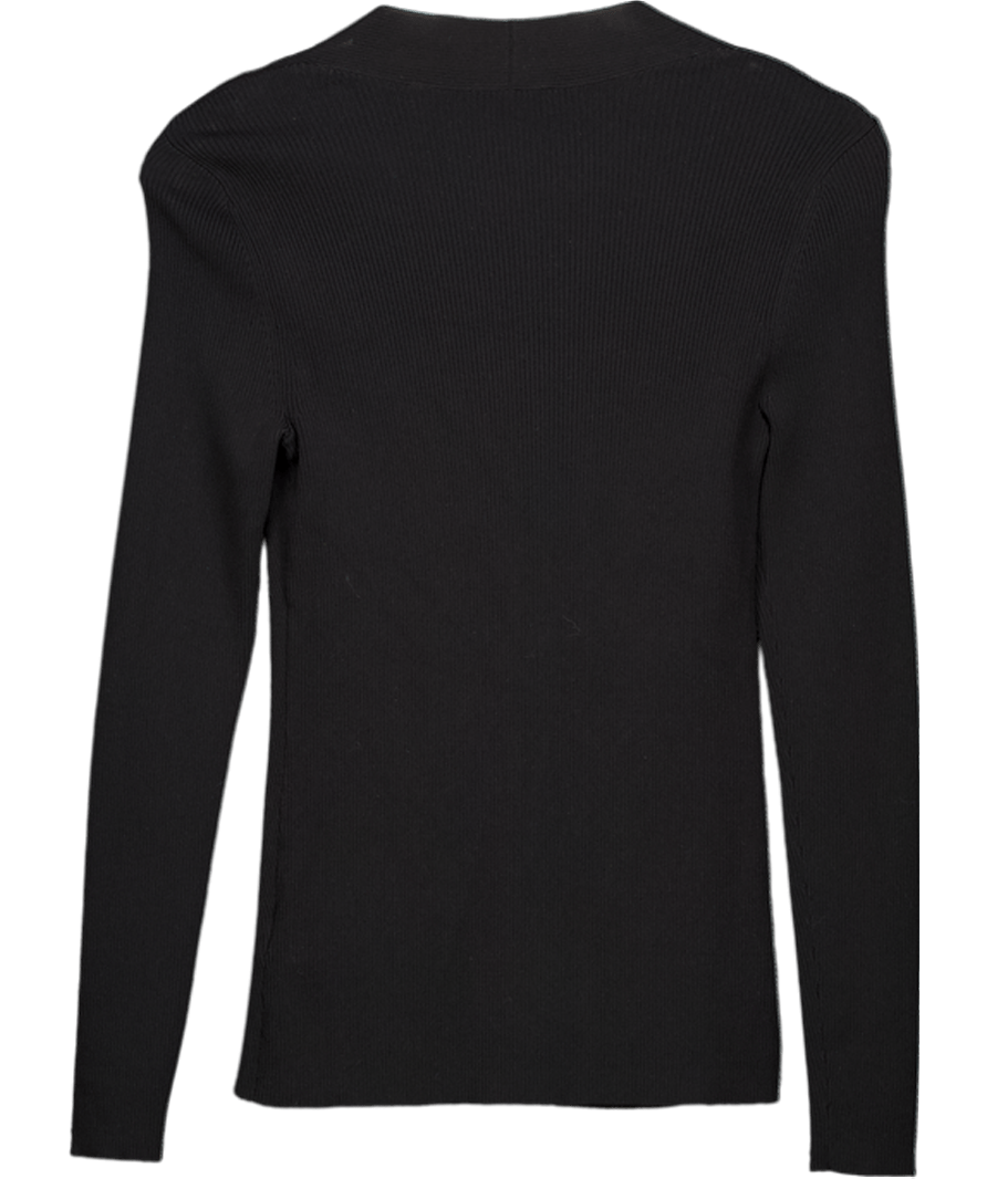 Ted Baker Black Helenh Sweetheart Neckline Knitted Top UK 10 - Reliked