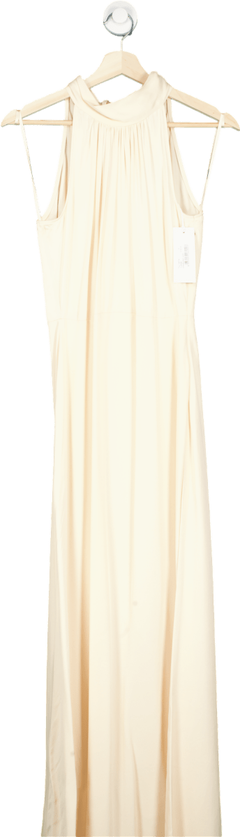 Ted Baker Champagne Ivory Tilly Satin Bow Detail Dress UK 8 - Reliked