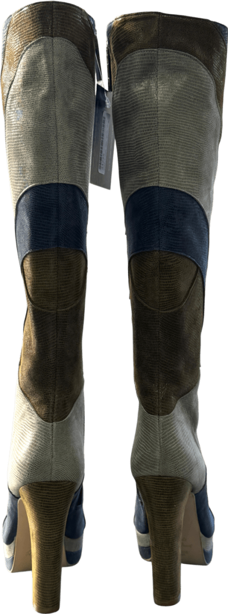 Terry De Havilland Green River Olive Platform Boots UK 6 EU 39 👠 - Reliked