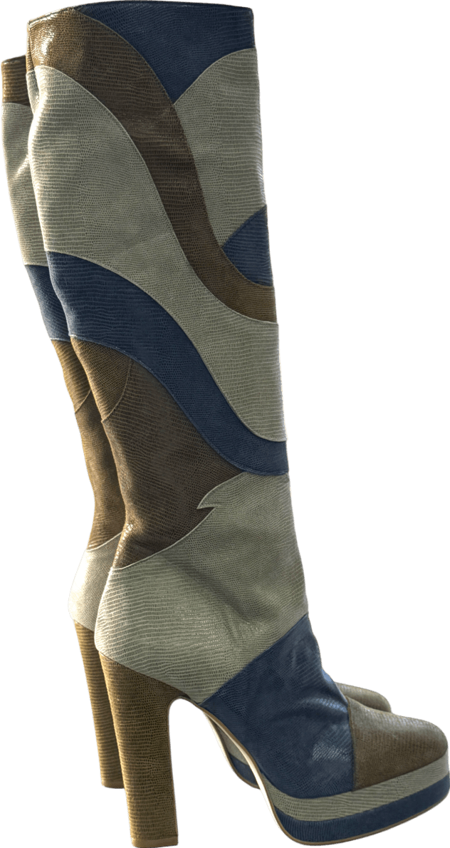 Terry De Havilland Green River Olive Platform Boots UK 6 EU 39 👠 - Reliked