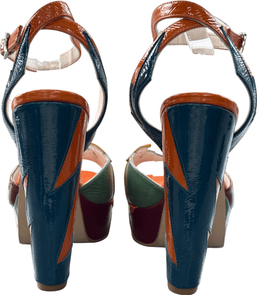 Terry De Havilland Multicoloured Zia Rainbow Platform Heels UK 6 EU 39 👠 - Reliked