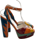 Terry De Havilland Multicoloured Zia Rainbow Platform Heels UK 6 EU 39 👠 - Reliked