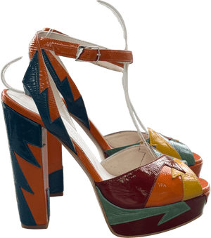 Terry De Havilland Multicoloured Zia Rainbow Platform Heels UK 6 EU 39