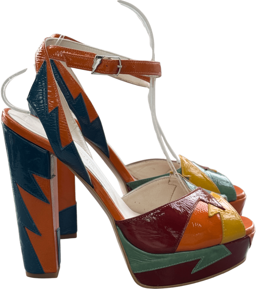 Terry De Havilland Multicoloured Zia Rainbow Platform Heels UK 6 EU 39 👠 - Reliked