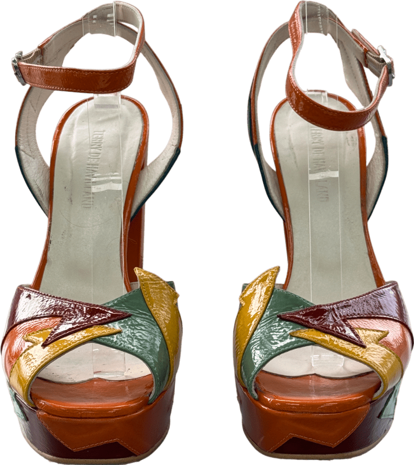 Terry De Havilland Multicoloured Zia Rainbow Platform Heels UK 6 EU 39 👠 - Reliked