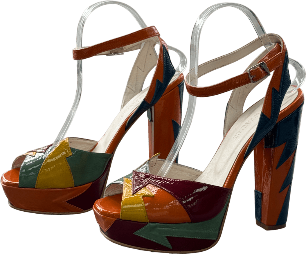 Terry De Havilland Multicoloured Zia Rainbow Platform Heels UK 6 EU 39 👠 - Reliked