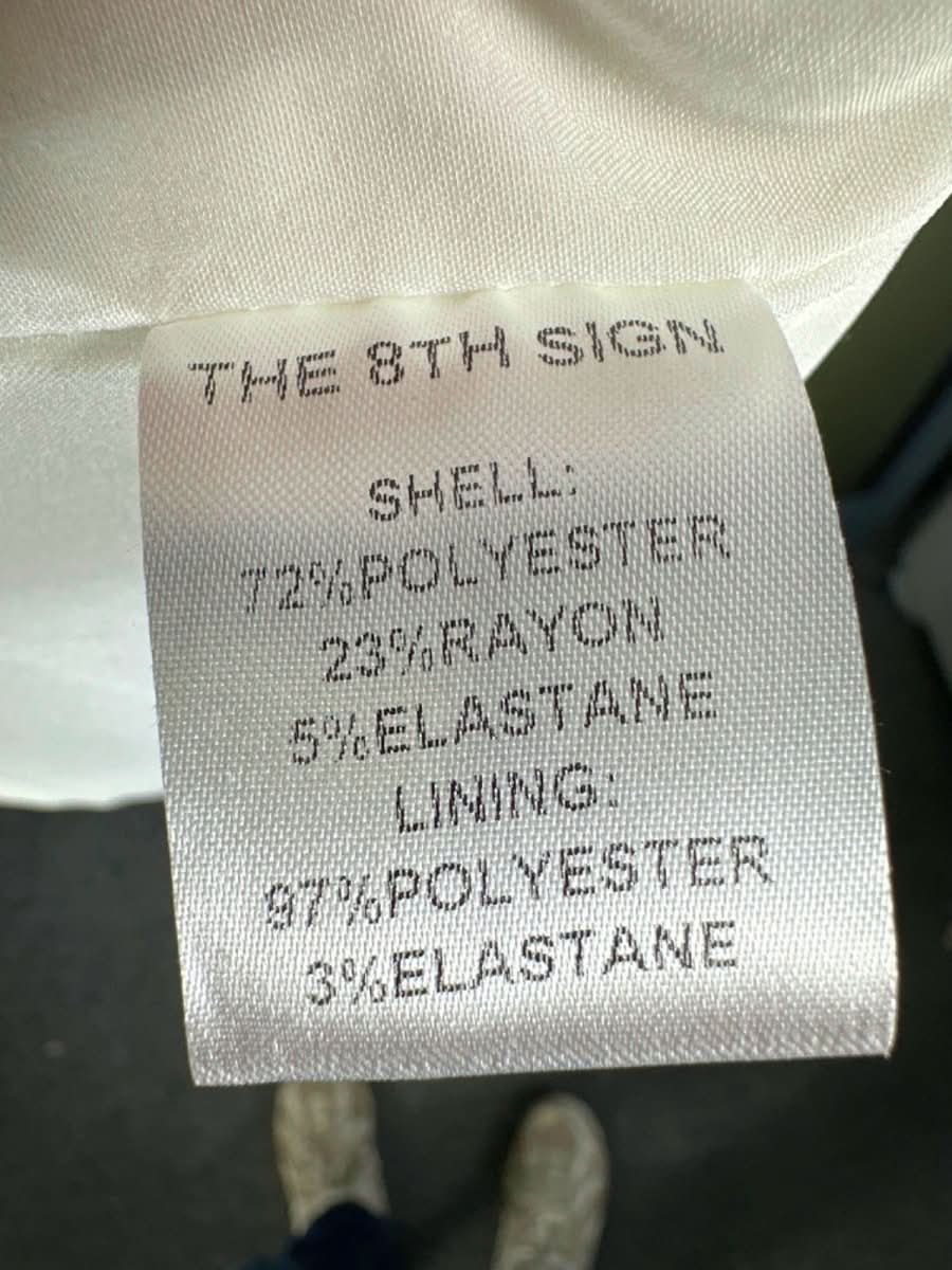 The 8th Sign White Ruffle Trim Midi Dress UK 8 - Reliked