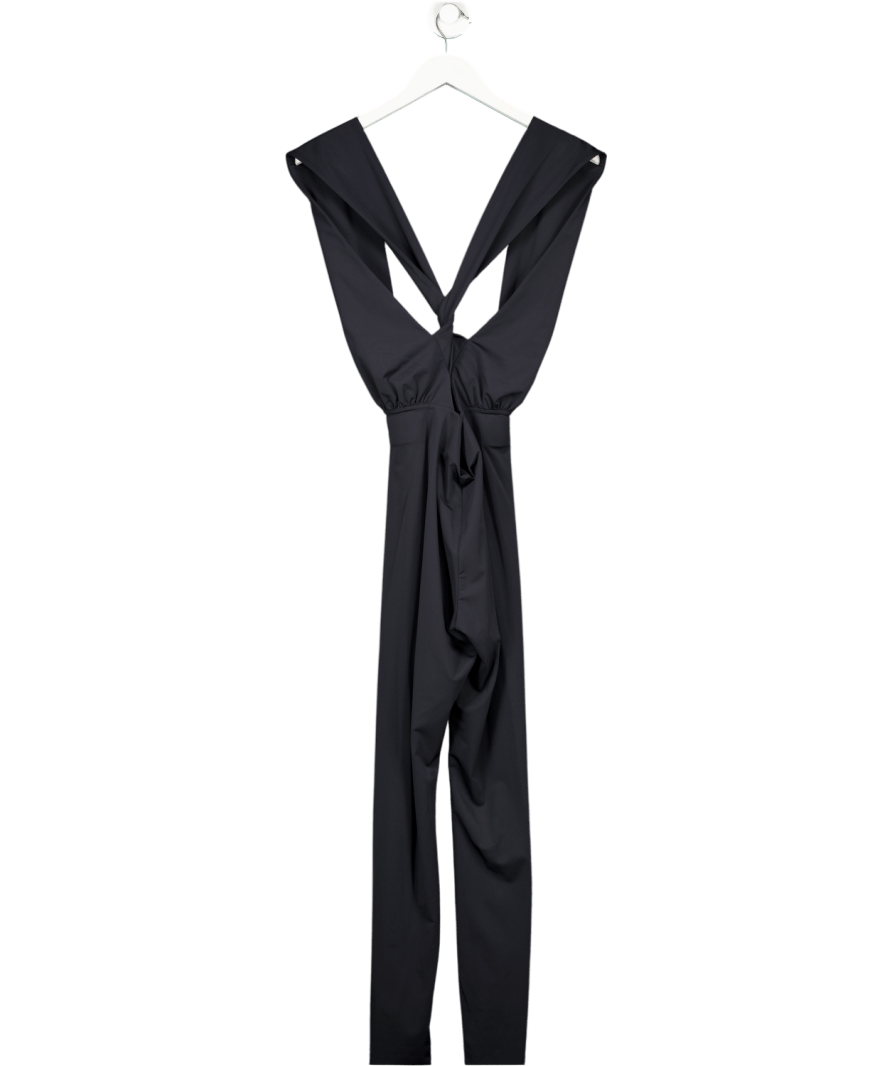 The Andamane Black Hola Cross Front Halter Jumpsuit UK S - Reliked