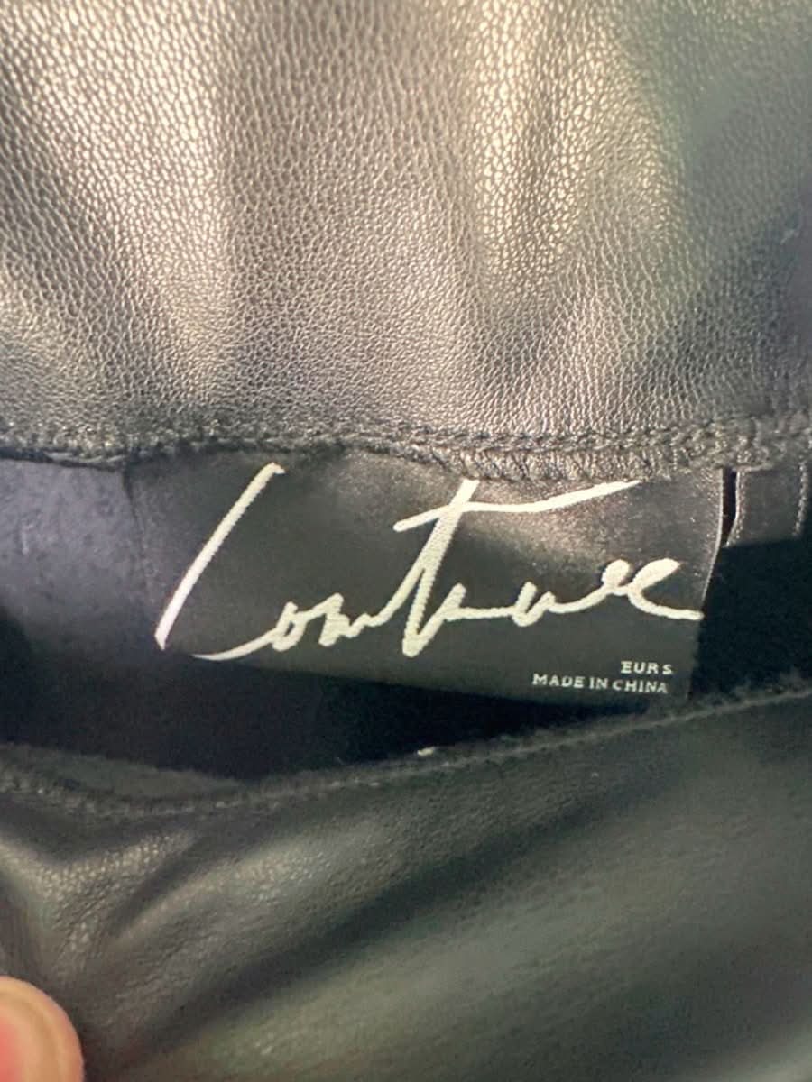 The Couture Club Black Faux Leather Leggings EU S - Reliked