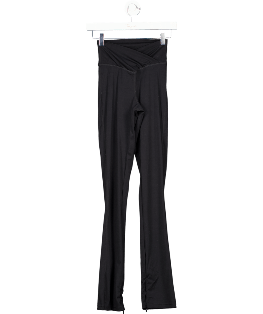 The Couture Club Black Sculpting Stretch Zip Hem Leggings UK 8 - Reliked