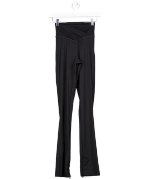 The Couture Club Black Sculpting Stretch Zip Hem Leggings UK 8