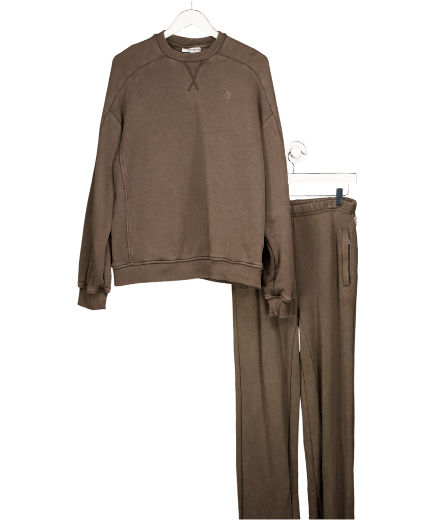 The Couture Club Chocolate Brown 2 - piece Sweatshirt And Joggers Set UK 8 - Reliked