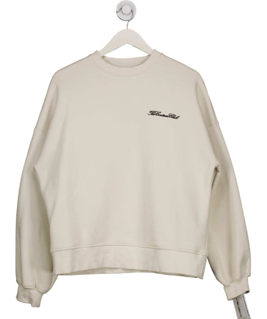 The Couture Club Cream Embroidered Logo Sweatshirt UK 10 - Reliked