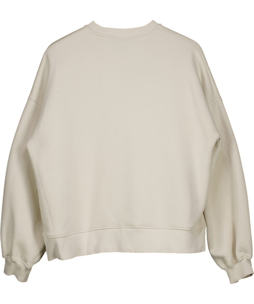 The Couture Club Cream Embroidered Logo Sweatshirt UK 10 - Reliked