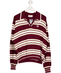 The Couture Club Red Stripe Knitted Polo Sweatshirt UK 14 - Reliked